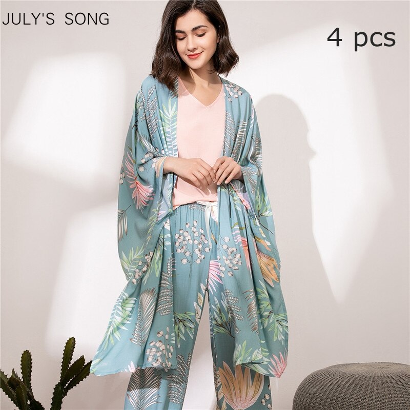 Painted Lady 4-Piece Spring Pajamas Sets
